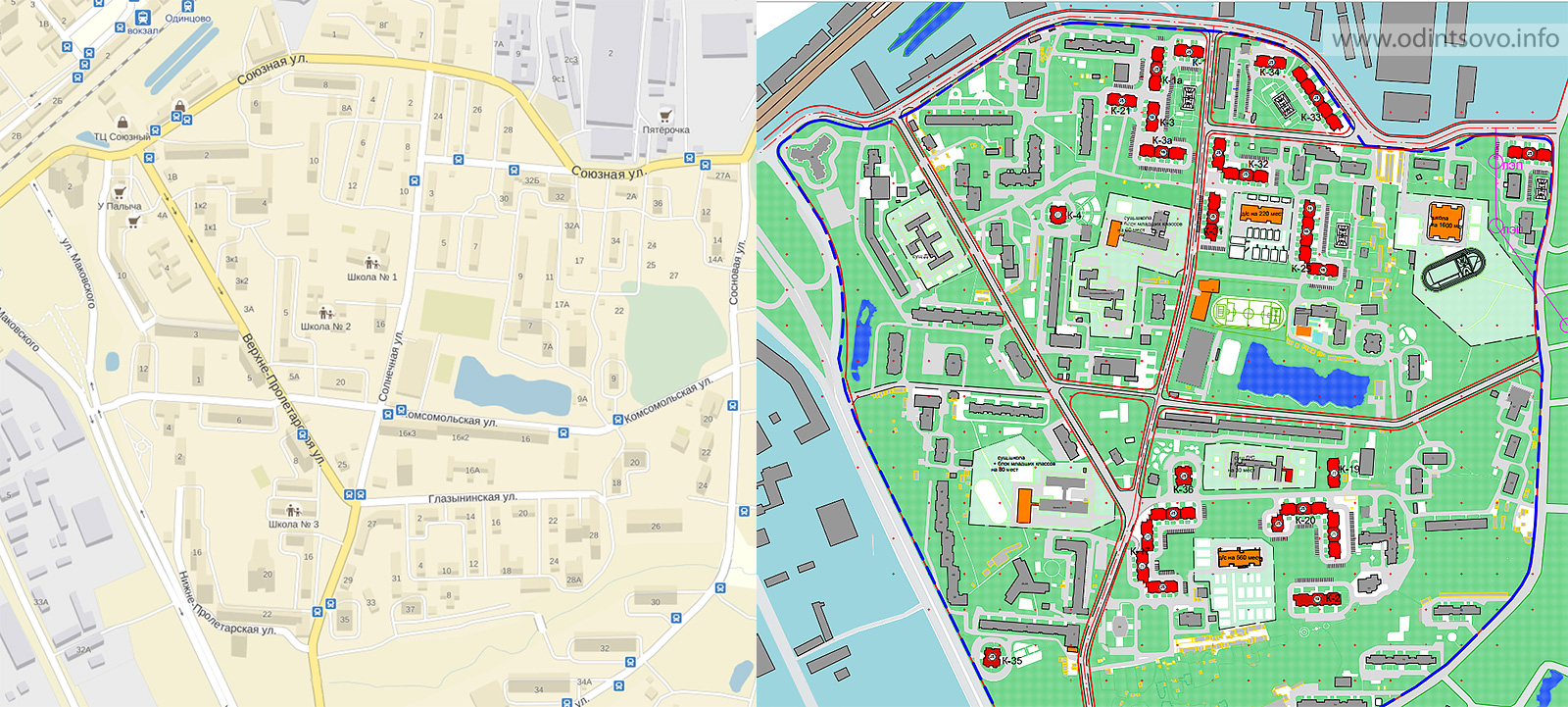 8 микрорайон одинцово карта