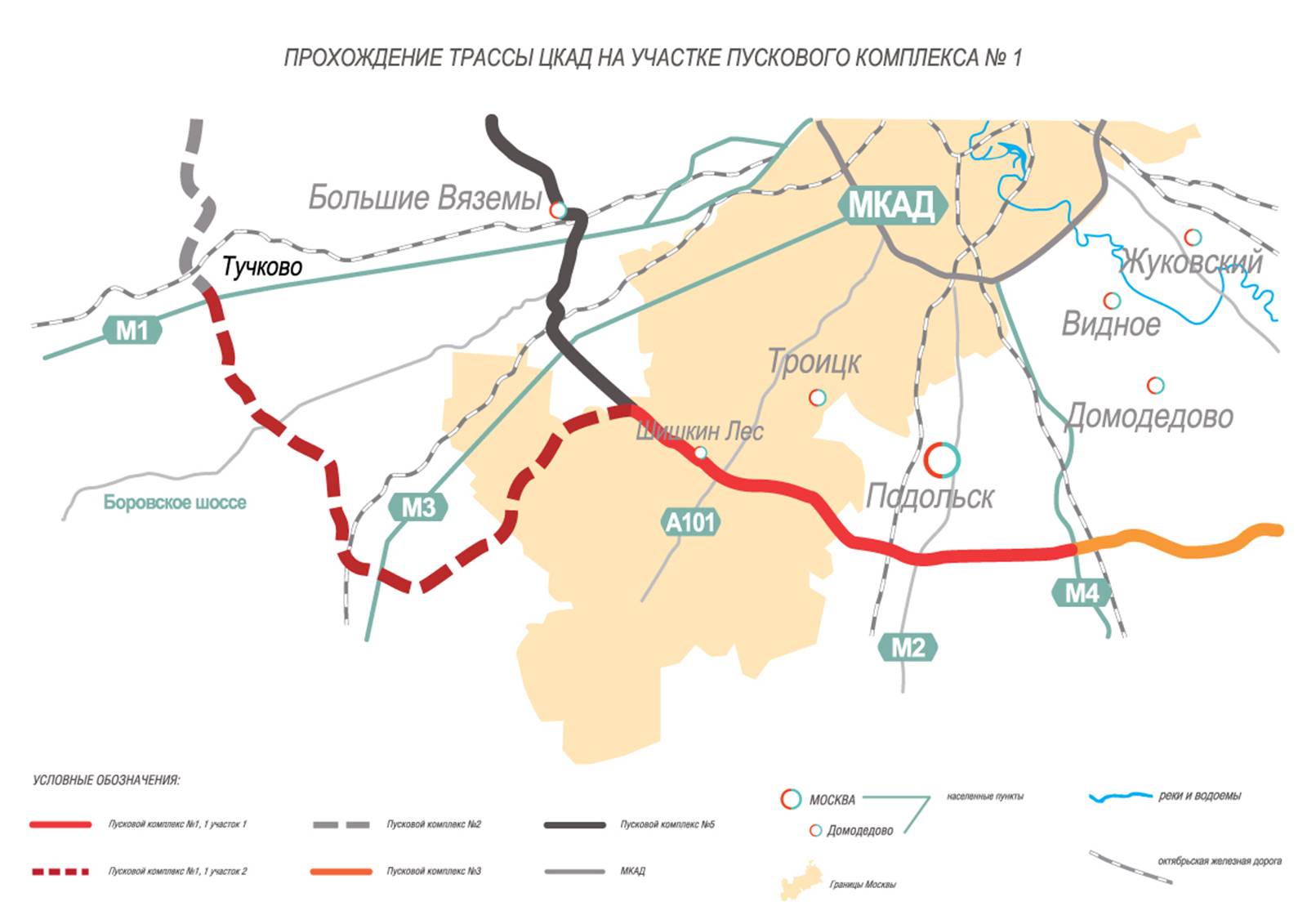 Схема автодороги цкад