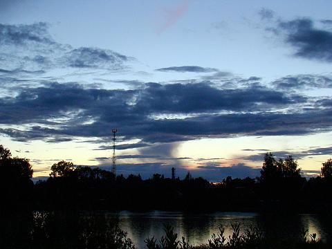 Вечер, дождик, пруд, Одинцовский городской округ, feneek