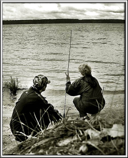 Исторически сложилось так что рыболовство всегда. На рыбалке с женой. Всегда на рыбалке. Дружные рыбаки в старости карпфишинг фото.