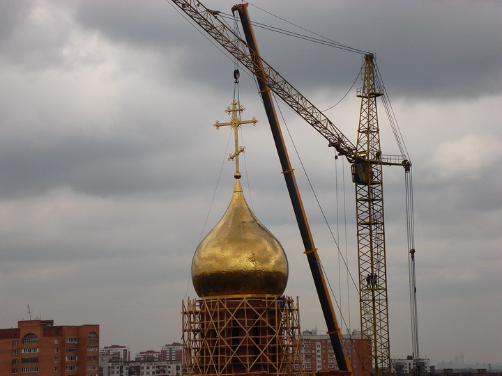 Храм Георгия Победоносца в Одинцово зима